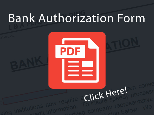 LAPackaging Bank Authorization Form Link